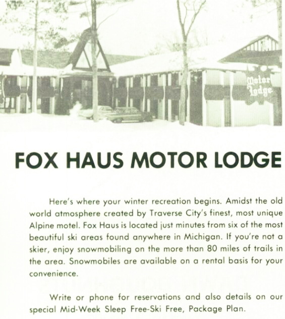 Fox Haus Motor Lodge - Vintage Yearbook Ad (newer photo)